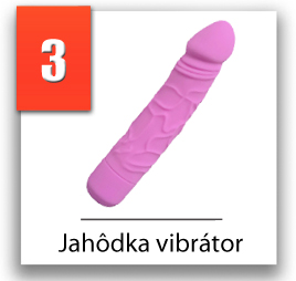 ružový realistický vibrátor jahôdka